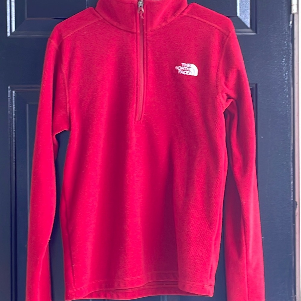 Textured zip pullover fleece